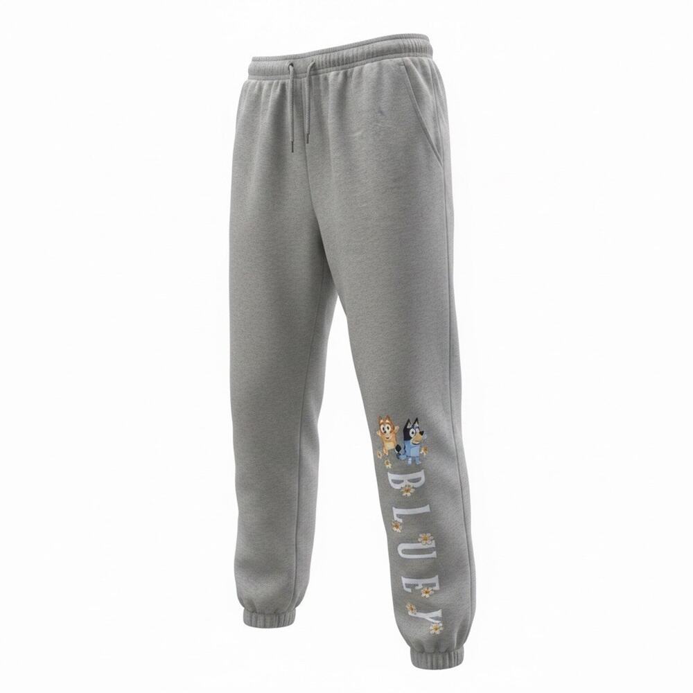 Bluey Dance Mode Jogger Sweatpants Women’s Large Gray Cotton/poly Lounge Pants